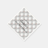 誕生日銀バラ金ゴールドピンク名 スタンダードカクテルナプキン (角)