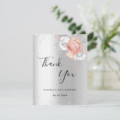 誕生日銀バラ金ゴールドフローラ輝 サンキューカード (スタンド正面)