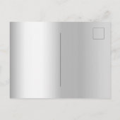 誕生日銀バラ金ゴールド大理石エレガント インビテーションポストカード (裏面)