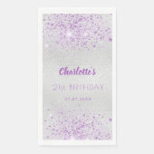 誕生日銀パープルグリッターモノグラム (正面)