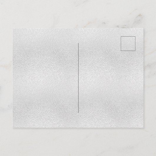 誕生日銀パープルグリッター滴 インビテーションポストカード (裏面)