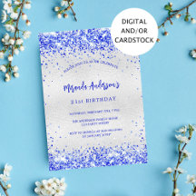 誕生日銀王室の色の招待