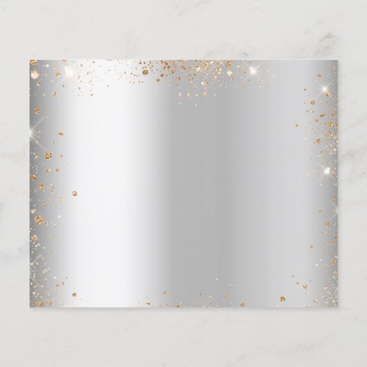 誕生日銀金ゴールドバルーン予算の保存日 チラシ (裏面)