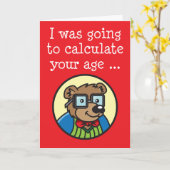 誕生日長数計算おもしろい カード (黄色い花)