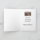 誕生日集団ヴィンテージカウボーイズおもしろい カード (内部)