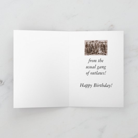 誕生日集団ヴィンテージカウボーイズおもしろい カード (内部)