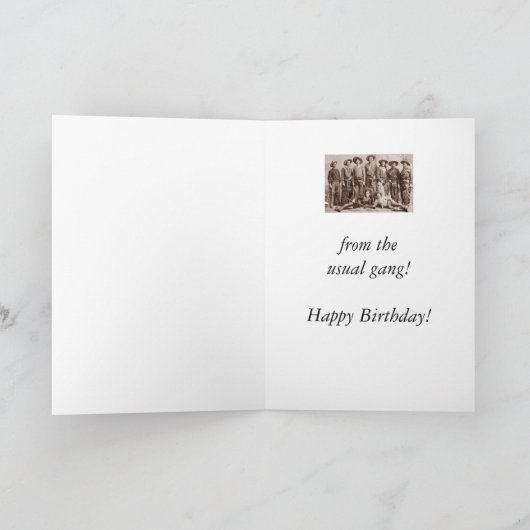 誕生日集団ヴィンテージカウボーイズおもしろい カード (内部)
