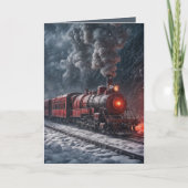 誕生日雪車 カード (正面)