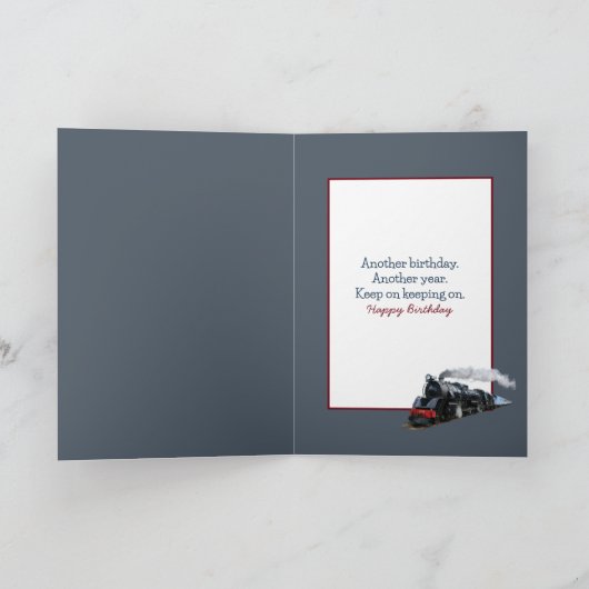 誕生日雪車 カード (内部)