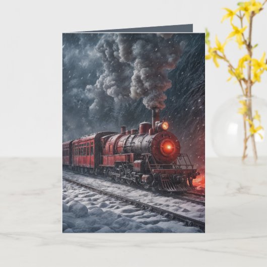 誕生日雪車 カード (黄色い花)