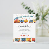 誕生日電車感謝カード サンキューカード (スタンド正面)