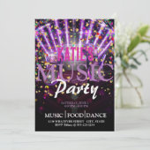 誕生日音楽パーティー カスタム 招待状 (スタンド正面)