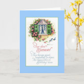 誕生日韻 カード (黄色い花)