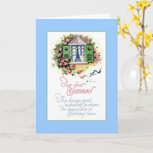 誕生日韻 カード (黄色い花)