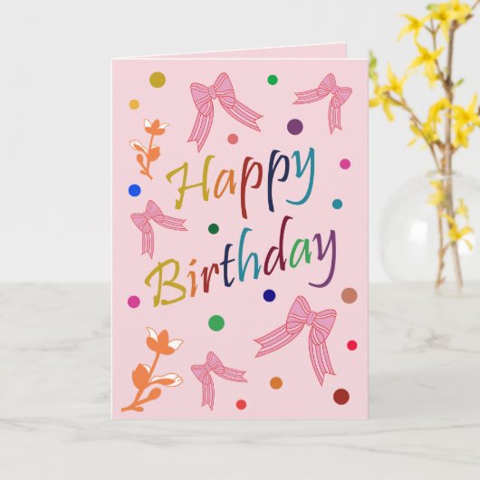 誕生日願い カード (黄色い花)