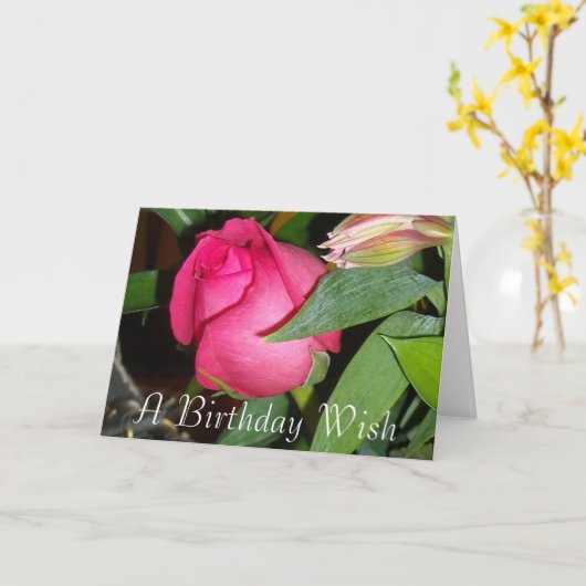 誕生日願い カード (黄色い花)