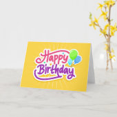 誕生日願い カード (黄色い花)
