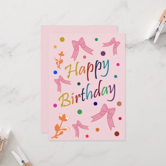 誕生日願い カード (正面/裏面インサイチュ)