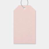誕生日願い |シンプル赤面ピンクフェミニン色 ギフトタグ (裏面)