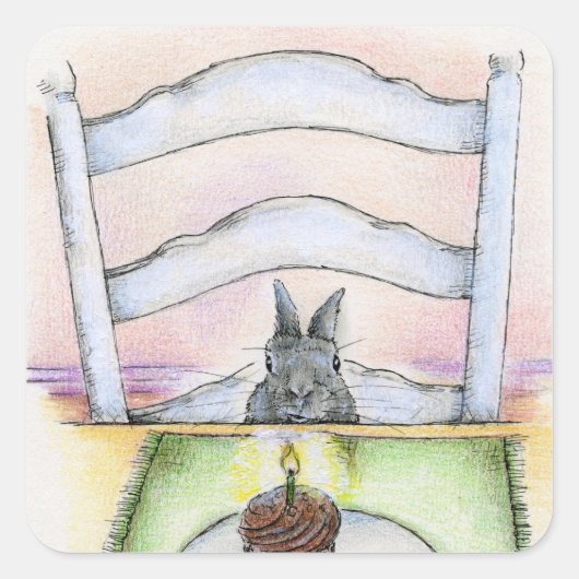 誕生日願い スクエアシール (正面)