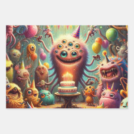 誕生日風変わりパーティー ラッピングペーパーシート