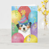 誕生日風船オーストラリア カード (黄色い花)