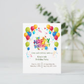 誕生日風船ポストカード ポストカード (スタンド正面)