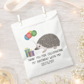 誕生日風船付きアフリカ産のハリネズミ フェイバーバッグ (クリップ留めされた状態)