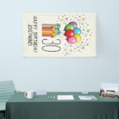 誕生日風船及び年齢と文字を有するプレゼント 横断幕 (トレードショー)