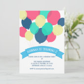 誕生日風船 子供の誕生日パーティー招待状 招待状 (スタンド正面)