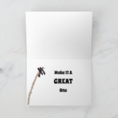 誕生日飛んでいるカード カード (内部)