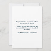 誕生日飛行機 青と金の水彩 エレガント 招待状 (裏面)