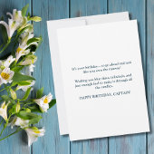 誕生日飛行機 青と金の水彩 エレガント 招待状