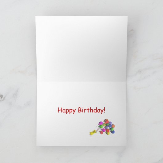 誕生日飛行 カード (内部)