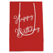 誕生日馬の野草と納屋のドア ミディアムペーパーバッグ (裏面)