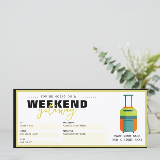 誕生日驚きの旅行ギフト券 (スタンド正面)