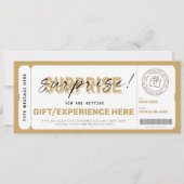 誕生日驚きの贈り物チケット証明書テンプレート (正面)