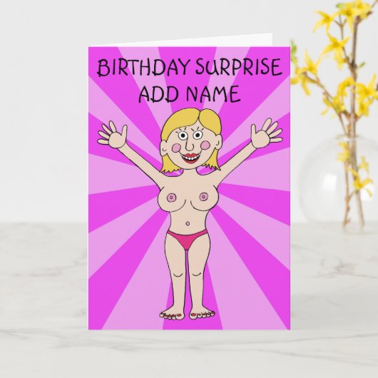 誕生日驚き カード (黄色い花)