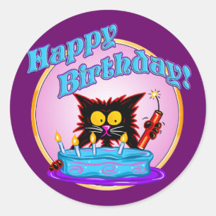 誕生日驚き ラウンドシール