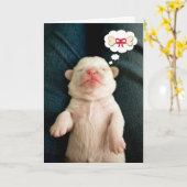 誕生日骨 カード (黄色い花)