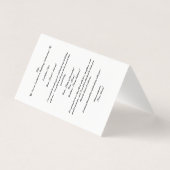 誕生日高品質招待状!エンクロージャーカード (裏面)