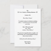 誕生日高品質招待状!RSVPカード 出欠カード (裏面)