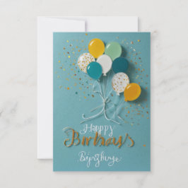 誕生日高品質招待状!RSVPカード 出欠カード