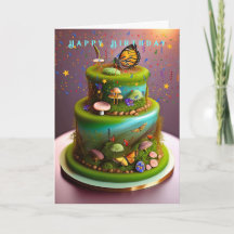 誕生日魅惑の森の蝶キノコ