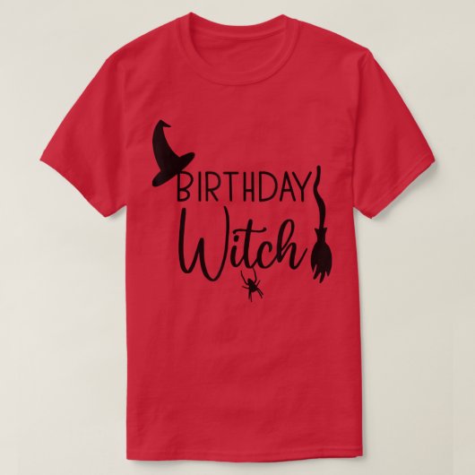 誕生日魔女ハロウィーン面白いハロウィーングラフ Tシャツ (デザイン正面)