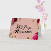 誕生日魔法フローラカウントダウンショッピングトートバッグ 箔グリーティングカード (蘭)