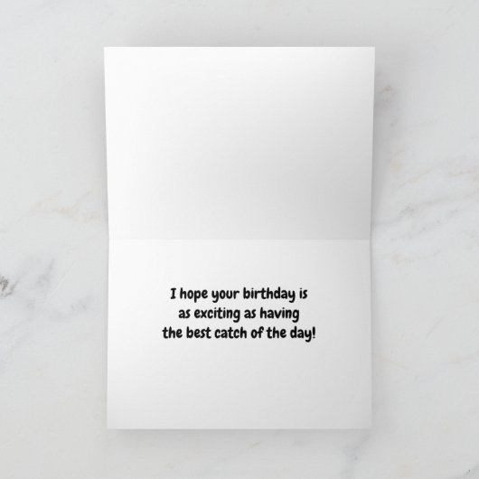 誕生日魚釣りと息子 カード (内部)