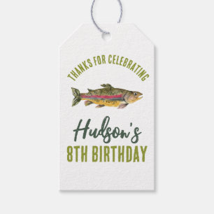 誕生日魚釣りメッセージカード ギフトタグ