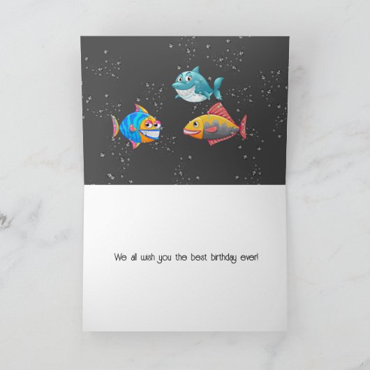 誕生日魚 カード (内部)