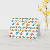 誕生日魚 カード (黄色い花)